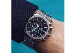 Сталеві чоловічі кварцові наручні годинники Casio оригінал Японія Edifice EQB-1100D-1AER зі сталевим браслетом - мініатюра 2