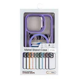 Чохол із підставкою MagSafe TPU PC Metal Stand Case Apple iPhone 14 Pro Purple - мініатюра 5