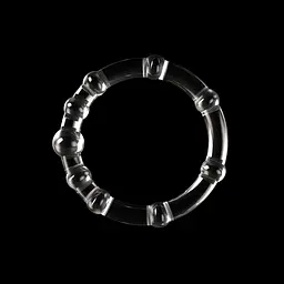 Набір ерекційних кілець Lovetoy Triple Beaded Ring Set 3 шт. прозорий - мініатюра 5