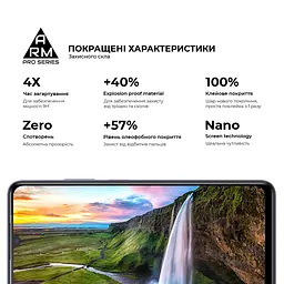 Захисне скло на ZTE Nubia V70 Max 4G з олеофобним покриттям, Pro, повне проклеювання, антистатичний і пиловідштовхуючий шар, 9H, самоклеючеся, 2.5D, на весь екран, антистатичний клей, ArmorStandart (ARM86127) - мініатюра 5