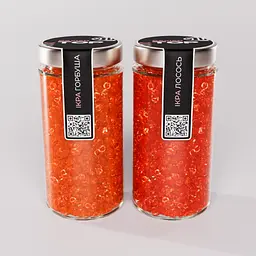 Ікра "Горбуша+Лосось" CapsFood імітована в Банці 500+500 г