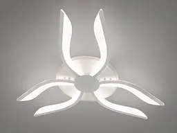 Люстра стельова LED Diasha 2481/6WH, 60W, 3200K-6500K, білий акрил, сучасний стиль, з пультом, для дому - мініатюра 3