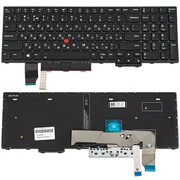 Клавіатура для ноутбука LENOVO (ThinkPad: P15 P17 gen 2) rus чорний подсветка клавиш