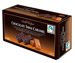 Чорний шоколад Maitre Truffout Chocolate Thins Caramel 200г.