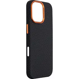 Чохол ArmorStandart LikeCarbon2 SE MagCase для Apple iPhone 17 Kevlar Black Orange (ARM89163) [156298] - мініатюра 3