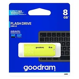USB флеш накопичувач Goodram 8GB UME2 Yellow USB 2.0 (UME2-0080Y0R11) - мініатюра 4