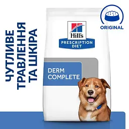 Сухий корм Hill’s Prescription Diet Derm Complete для собак при харчовій алергії та атопічному дерматиті, 12 к - мініатюра 2