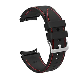 Ремінець для Samsung Galaxy Watch 5 40mm - чорно-червоний ширина кріплення 20мм силікон Watchbands RLine (W44-0WB46754240) - мініатюра 2