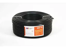Кабель мідний ВВГнг-LS-П СКЗ 2 х 2,5 100м чорний