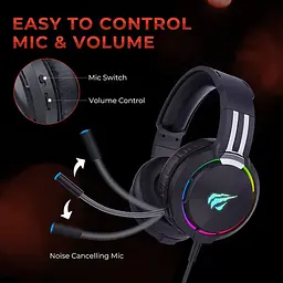 Ігрові навушники з мікрофоном HAVIT HV-H2010d RGB Black HAVIT (26442-000) - мініатюра 3