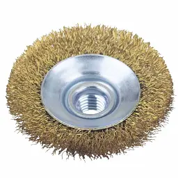 Щітка для електроінструменту Sigma дротяна конусоподібна 75мм М14x2мм латунированная 9016071 (9016071) - мініатюра 5