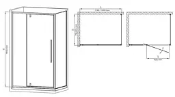 Душова кабіна без піддону Mixxus Premium Bevel SC01-120x80x195-TR хром прозоре скло 6 мм MI6871, Універсальна, прозорий, хром - мініатюра 3