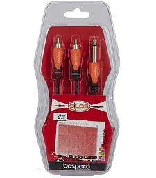 Коммутационный кабель Jack 6,3 mono — 2xRCA BESPECO BESPECO SLYJRM180 1,8м - мініатюра 2
