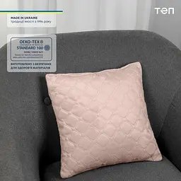 Подушка декоративна ТЕП Velour 40х40 см 411 пудрова 3-00437_07366) - мініатюра 6