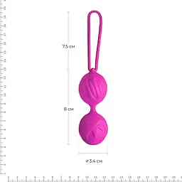 Вагінальні кульки Adrien Lastic Geisha, 16.5 см, малиновий - мініатюра 3