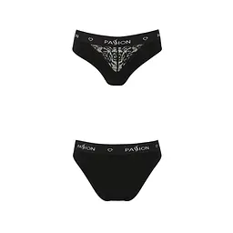 Трусики з широкою гумкою і мереживом Passion PS001 PANTIES L, black - мініатюра 5