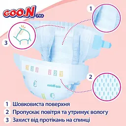 Підгузки Goo.N Plus NB (0-5 кг) 76 шт. - мініатюра 3