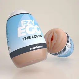 Мастурбатор яйце Crushious Ezy Egg The Lover (тілесний) - мініатюра 8