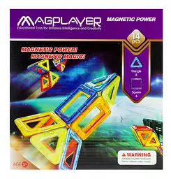 Конструктор магнітний набір 14ел MagPlayer det0017953 - мініатюра 2