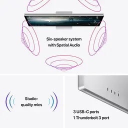 Монітор Apple Studio Display (Standard Glass) Tilt-adjustable Stand (MK0U3) [66198] - мініатюра 6