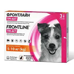 Краплі Boehringer Ingelheim Frontline TRI-ACT від бліх і кліщів для собак S 5-10 кг