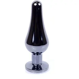 Анальна пробка B-Series HeavyFun Dark Silver 9.5 см (блакитний)