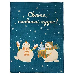 Рушник Прованс кухонний вафельний Сніговики 45 х 60 см (042990)