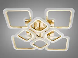 Люстра стельова LED Diasha HA8060/4+4G, 115W, 3200K-6500K, золото, сучасний стиль з пультом управління - мініатюра 4