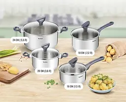 Набір посуду Daily Cook, 8предметів, нержавіюча сталь, бакеліт, скло Tefal kuh0016918 - мініатюра 3