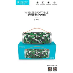Портативна акустика Celebrat TWS SP-6 5Wx2 хакі - мініатюра 3