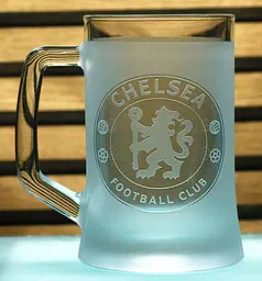 Пивний келих 660 мл ФК Челси Chelsea з гравіюванням подарунок для фаната   футбольний кухоль