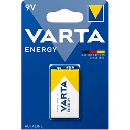 Батарейка VARTA ENERGY 6F22 blister 1 (1/10/50) (8969)