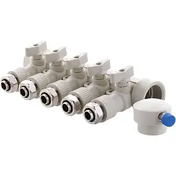 Колектор розподільний Koer 5-way з фітингом (40x20) PPR K0193.Pro KP2558