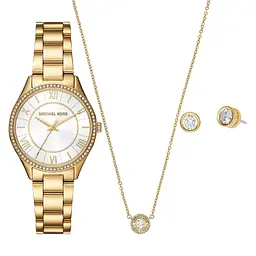Жіночий подарунковий набір MICHAEL KORS MK4849SET 'Lauryn' (годинник + кольє + сережки) - мініатюра 2