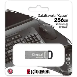 USB Flash накопичувач Kingston 256GB DataTraveler Kyson USB 3.2 silver/black (DTKN/256GB) - мініатюра 3