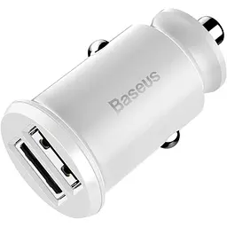 Автомобільний зарядний пристрій Baseus С8-K Grain Mini Smart Car Charger 3.1A 2хUSB White (651162372)