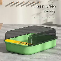 Туалет для котів Derby Plastic Cat Litter Box Greenery 34.5 х 50.5 см