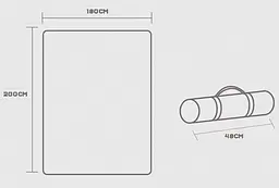 Килимок для пікніка Xiaomi ZaoFeng HW030303 червоний 200 х 180 см - мініатюра 2