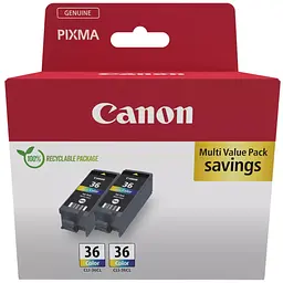 Картридж Canon CLI-36 color TWIN-pack (1511B025) - мініатюра 2