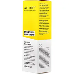 Нічний крем для обличчя Acure Brightenig Night Cream освітлювальний 50 мл - мініатюра 2