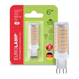 Лампочка Eurolamp LED G9 6W 600Lm 4000K (LED-G9-0640(220)) - мініатюра 2