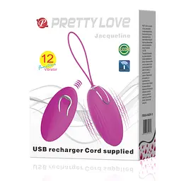 Віброяйце Pretty Love Jacqueline фіолетове з пультом управління - мініатюра 2