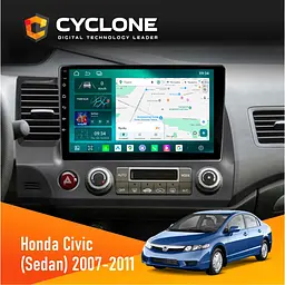 Штатна магнітола Honda Civic 2007-2011 (Sedan) Cyclone C10-013 4x64 DSP 4G Cyclone (НФ-00005642)