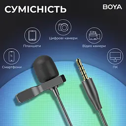 Мікрофон Boya BY-M1S Black (BY-M1S) - мініатюра 11