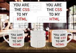 Чашка "You are the css to my html" 180, Червона