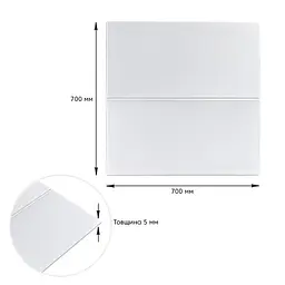 Панель стінова 3D 700х700х5мм Lichi square white (D) SW-00001802 - мініатюра 3