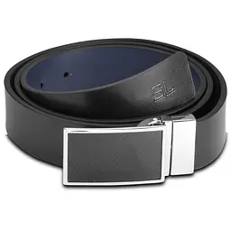 Ремінь чоловічий шкіряний Semi Line Black/Blue (P8234-0 XL) 120 см
