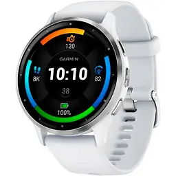 Смарт-годинник Garmin Venu 3 Silver Stainless Steel Bezel with Whitestone Case and Silicone Band [010-02784-00] [104897]