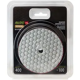 Круг алмазний Alloid Building Tools Hexagon шліфувальний на липучці 100 мм зерно 400 (DD-63390) - мініатюра 6