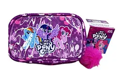 Косметичка My Little Pony з прозорою панеллю та пухнастим брелоком-помпоном, пенал для дівчаток (KH82/001L)